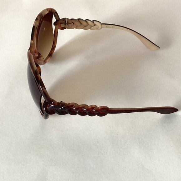 Women's Sunglasses Big Large Oversized Round Lenses Brown Lens Gradient - Picture 2 of 6